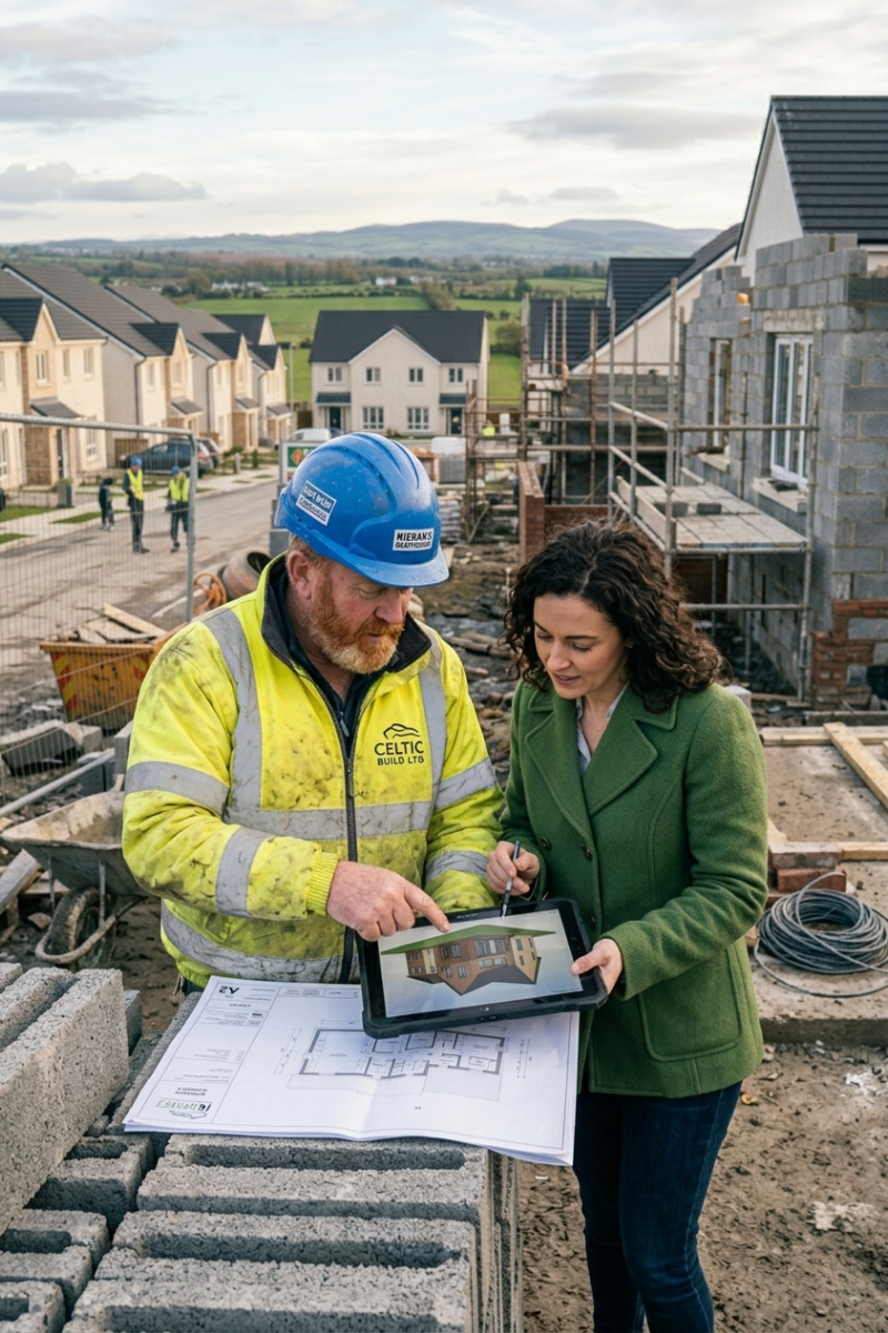 A new house being built in Ireland